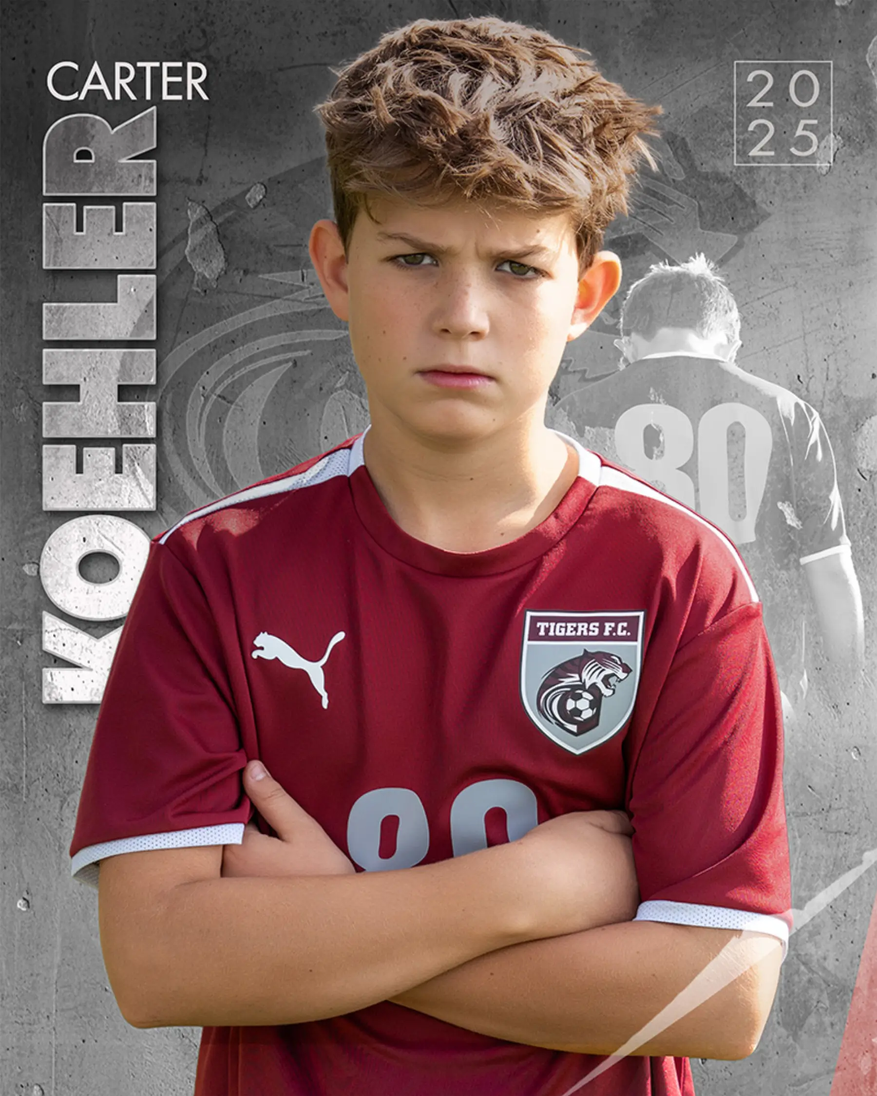 Professional youth athlete composite graphic by Shutter Creek Photography